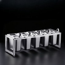 업소용 양념통 조리대 사각 반찬통 조미료 스텐 선반, 4호(스펙 사진 참조)