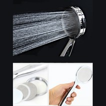 스텐 초미세공 수압상승 절수 샤워기헤드 미용실샤워기 샤워헤드 수압샤워기, 크롬