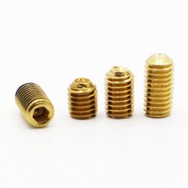 M6 황동 무두 볼트 DIN916 육각 소켓 헤드 나사 스크류, M6 (2pcs), 25mm, 1개