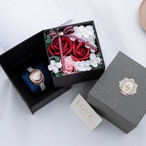 저스트굿 큐브 플라워 선물 박스 상자 기프트 용돈 생일 꽃상자, 그레이