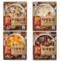 오뚜기 오즈키친 죽 450g 4개 골라담기 버섯불고기죽 영양닭죽 단호박죽 동지팥죽, 영양닭죽2개+동지팥죽2개