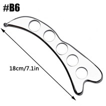 스테인레스 스틸 수동 얼굴 지압 펜 뷰티 스틱 반사 요법 압력 포인트 마사지 도구 바디 딥 티슈 릴랙싱, B6-1개, 하나