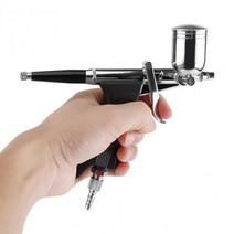 프라모델 도색 스프레이 부스 중력 피드 듀얼 액션 에어 브러시 건 키트 아트 크래프트 취미, 없음