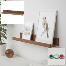 이케아 MOSSLANDA 인테리어 벽선반 액자선반+DASHY행주 [이케아정품], 1개+DASHY행주1개, 호두나무