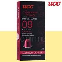 UCC 고메 네스프레소 호환 캡슐 에스프레소 포르테 10개입 / 간편 부드러운 에스프레소 아메리카노 라떼 커피 홈카페 디카페인 원두 믹스 산미 바디감 샷 크레마 다크 스페셜, 1팩, 5g