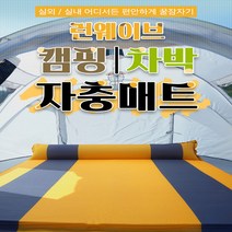 런웨이브 1분 자동충전 5CM에어매트 + 보관파우치세트 캠핑 차박 간편자충매트 싱글/더블, 자충매트 (싱글), 그린