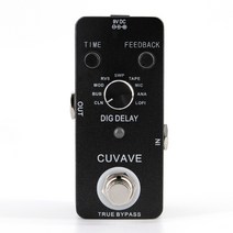 Cuvave DIG Reverb Delay 9 가지 유형의 피치 이펙트 페달 True Bypass 디지털 효과 기타 페달 Stompbox, 하나, DIG DELAY