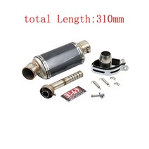 바이크 오토바이 머플러 마후라 51mm 범용 요시무라 배기 파이프 100cc 300cc 600cc 1000cc 스쿠터 ATV 피트 자전거 이동식 DB 킬러, 07 310mm