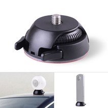 Ricoh Theta S / SC / M15 및 1/4 "나사 구멍이있는 스포츠 액션 파노라마 카메라 용 Samsung Gear 360 카메라 용 버클 + 평면 및 곡선베이스 접착 테이프를 포함한 퀵 릴리스 마운트 홀더, 1/4