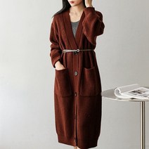 HXT 봄가을 여성 롱 니트 가디건 무지 골지 오버핏 빅사이즈 긴팔 아우터 M~8XL 3컬러
