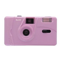 다회용필름카메라 플래시 기능이 있는 빈티지 m35 35mm 수동 재사용 필름 토이카메라, 자주색
