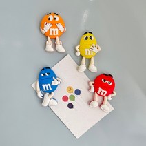 반입체 캐릭터 엠엔엠 4종 냉장고자석 소품걸이 현관 마스크 보관걸이, 옐로우