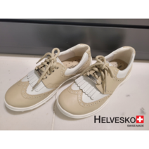 헬베스코 헬베스코 여성골프화 23 S/S 베이지 화이트 배색 스파이크리스 (5-10030-04 Whitney)
