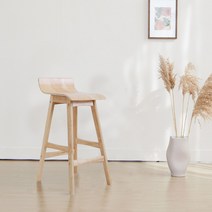 [리비니아] 로마 원목 아일랜드 바의자 (단품), 사각(내츄럴)