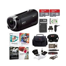 Sony HDR CX405 1080p 풀 HD 60p 핸디캠 캠코더 32GB SD 카드 2개 배터리