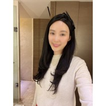핸드메이드 고급 공단리본 머리띠 / 블랙