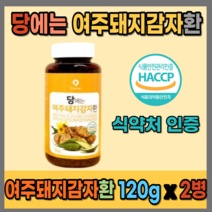 해썹인증 HACCP 여주돼지감자환 식물성 천연 인슐린 먹기편한 환 노니 모링가 명월초 함유, 120g x 2병