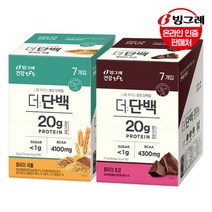빙그레 더단백 파우더 2종 (초코/곡물) 14개, 01. 더단백 파우더 초코 14개