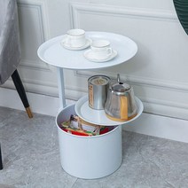 모서리장 코너장 틉새수납 선반신제품 다기능 더블 레이어 간단한 소파 코너 테이블 커피 조명 럭셔리 스, 06 3