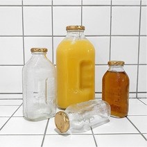 레트로 델몬트 훼미리 쥬스병 주스병 보리차 물병 유리병 4size, 180ml