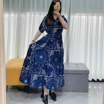 [세인트이브] 복고풍 세련된 밑단프릴 반팔 롱원피스