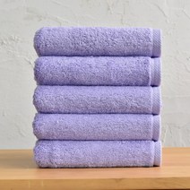 [코튼앨리] 호텔 수건 40수 200g 코마사 타올, 5장, 바이올렛