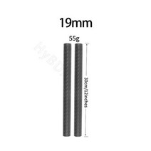 카메라악세사리 2 pcs 15mm19MMCarbon 섬유로드 DSLR 망원 렌즈 용 6 quot8quot10 quot12quot16 quot인치 길이 4K 8K 캐논 소니 카메라, 2PCS19MM12inch long