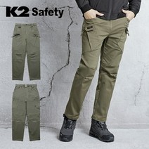 K2 조거팬츠 21PT-A102 남자 밴딩 스판 카키 춘추복 작업복바지