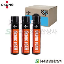 [오공] 폴리우레탄 폼 스트로우 750ml/15ea 배관 파이프 충진 코킹 틈새 보수 외벽 베란다 옥상 셀프 시공, 750ml(15개)