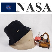 NASA-뒷트임버킷햇-미항공 나사 나들이 여름 햇빛가리개 여성 벙거지 버킷햇