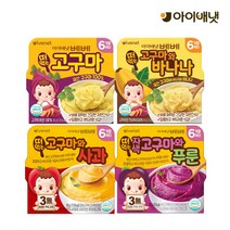 아이배냇 떠먹는 4종 고구마 바나나 자색고구마 사과, 고구마+바나나+푸룬+사과