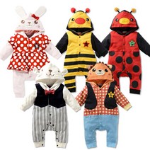 알럽베이비 캐릭터 긴팔 면 우주복 돌리 동물캐릭터 아기옷 바디슈트 할로윈