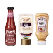 하인즈 스리라차케찹+버거소스+갈릭마요 3종세트