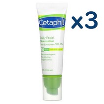 Cetaphil 세타필 데일리 페이셜 모이스쳐라이져 선크림 SPF50 50ml x3팩