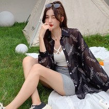 tagi 여름 프린트 카디건 루즈핏 빅사이즈 쉬폰 셔츠