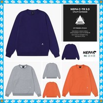 네파 #남.여 커플&데일리룩#젊은 감각으로 엣지있게 착용 가능#공용 C-TR 베이직 맨투맨 티셔츠 (레귤러핏)&(7IC5361)_GN