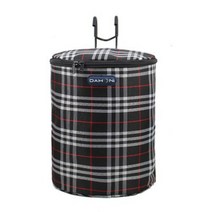 자전거핸들가방 한강 스템백 미니벨로 앞가방 프론트백, 원형 뚜껑 있음 블랙체크]