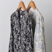 시드마켓 잔꽃 브이 셔링 블라우스 208J264S 빅사이즈 여성의류 (8934155)