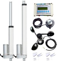 이중 축 태양 추적 추적기 5.7mms 6 amp12 세트 선형 액추에이터 1500n 12v 모터 lcd 컨트롤러 풍속계 전체 키트