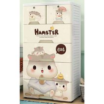 라오농MELNA 56 와이드 캐릭터 서랍장 플라스틱 수납장MJUUyyyd6011, 4#56x35x104cm