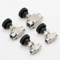 니들 밸브 벨브 1/8 1/4 3/8 1/2 BSP 동등 암나사 SS 304 스테인레스 스틸 유량 제어 차단, 1/2