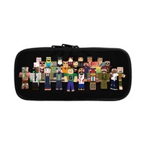 마이월드 마인크레프트 필통 대용량 애니메이션 사각 휴먼 케이스 픽셀 맨 스퀘어 신학기 입학 생일 선물 게임 캐릭터 다기능 필기구 케이스 캔버스 저학교 고학년 학용품 준비물 필수템, T