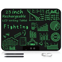 드로잉패드 액정타블렛 웹툰그리기패드 18 23 인치 충전식 LCD 그리기 태블릿 어린이 장난감 그림 도구 전자 쓰기 보드 선물 교육 완구, [07] 23 Single Black