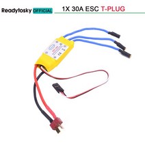 서보모터부품 A2212 2212 1400KV 2200KV 브러시리스 모터 30A ESC SG90 9G 마이크로 서보 6 인치8 인치 프로펠러 RC 고정 날개 비행기 헬리콥터, [03] only 30A ESC Tplug