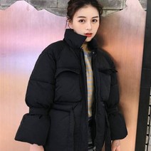 가바바 여성 겨울 숏패딩 깜찍발랄한 스타일 귀여운 패치포켓 포인트 허리 손목 스트랩 터틀넥 데일리 패딩점퍼 G40577 + 상품권 무료 증정