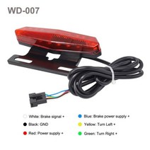 Ebike 턴 시그널 리어 라이트 브레이크 포함 48V 36V 전기 자전거 스쿠터 램프 용 DK336 스위치가있는 전자 헤드, Only turn rear light