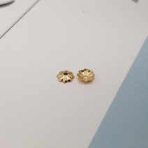 14k 골드필드 3mm 플라워 비즈캡 목걸이 팔찌 DIY 부자재 재료, 4 mm