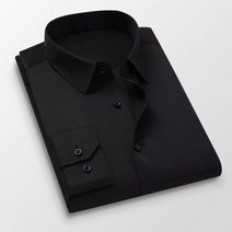 DFMEI 스탠드 칼라 남성용 셔츠 남성용 긴팔 비즈니스 슬림 피트 비철 흰색 셔츠 솔리드 컬러 전문가용