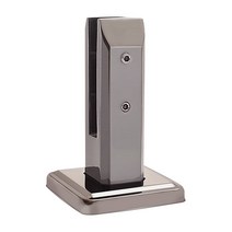 베란다 유리 난간 발코니 스텐 난간대 강화유리 브라켓, 금200높이+장식덮개+나사비고평면사선입