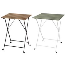 이케아 TARNO 테르뇌 접이식 야외테이블 55x54cm2인테이블책상식탁정원협탁, 화이트/그린_405.309.55